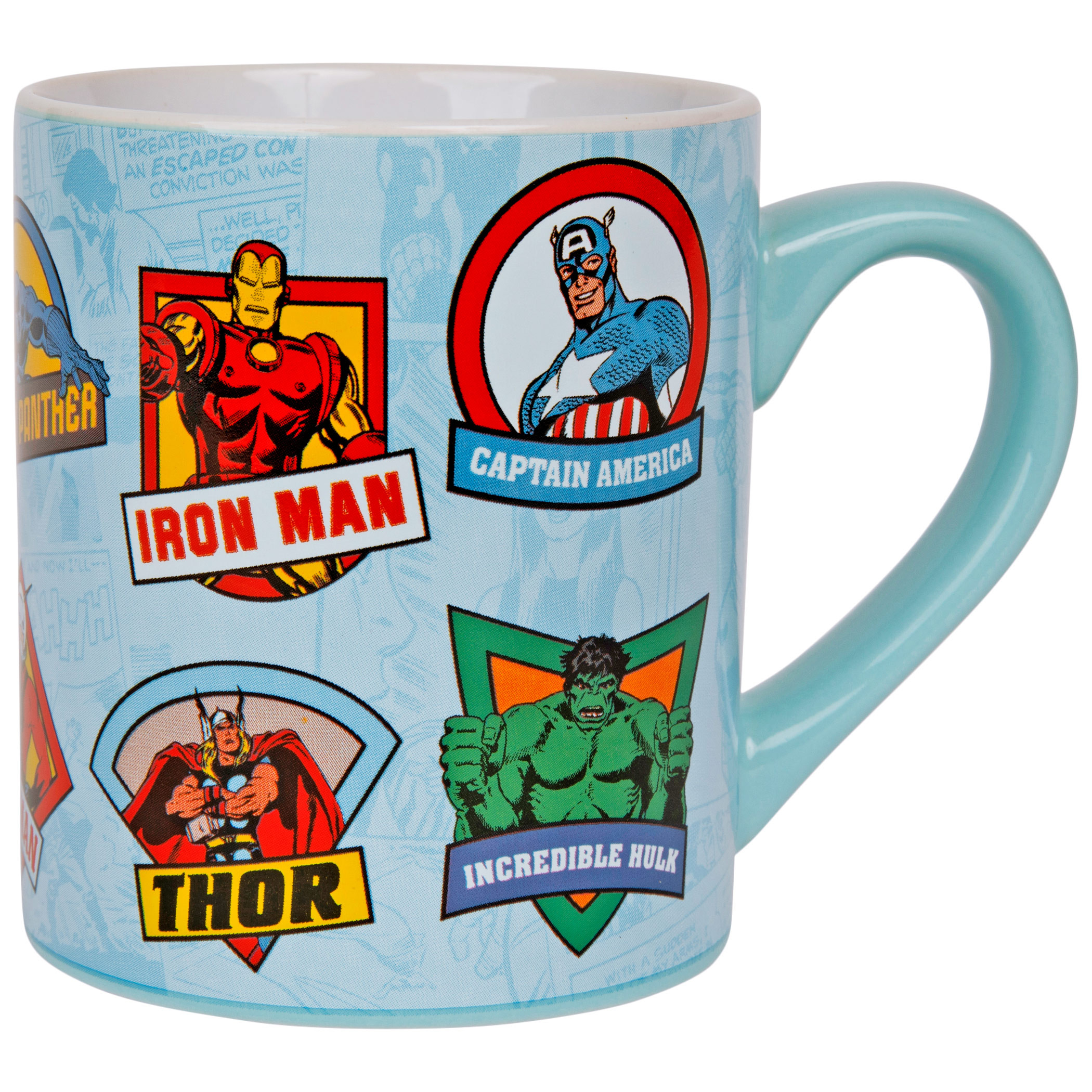 Marvel Comics Characters Badges 14oz Ceramic Mug